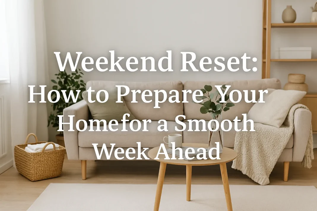 Weekend Reset: How to Prepare Your Home for a Smooth Week Ahead