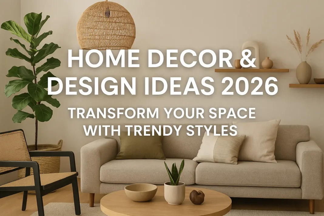 Home Decor & Design Ideas 2026 – Transform Your Space with Trendy Styles