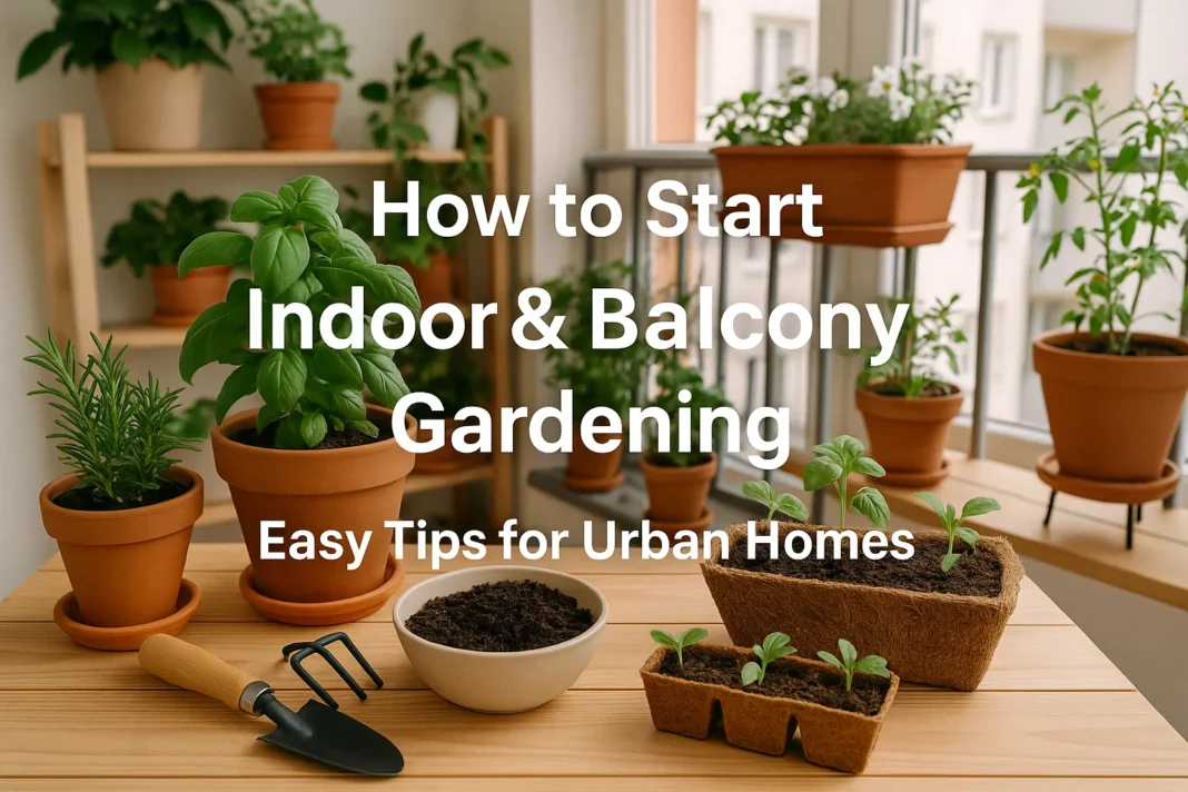 How to Start Indoor & Balcony Gardening — Easy Tips for Urban Homes