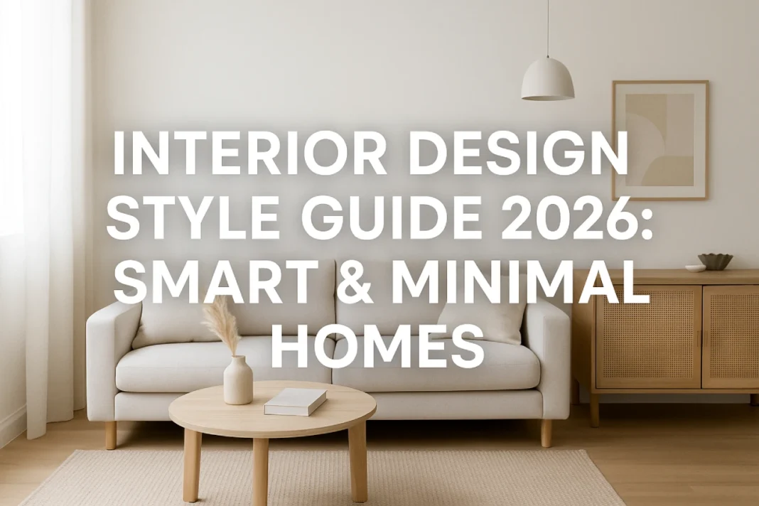 Interior Design Style Guide 2026: Smart & Minimal Homes